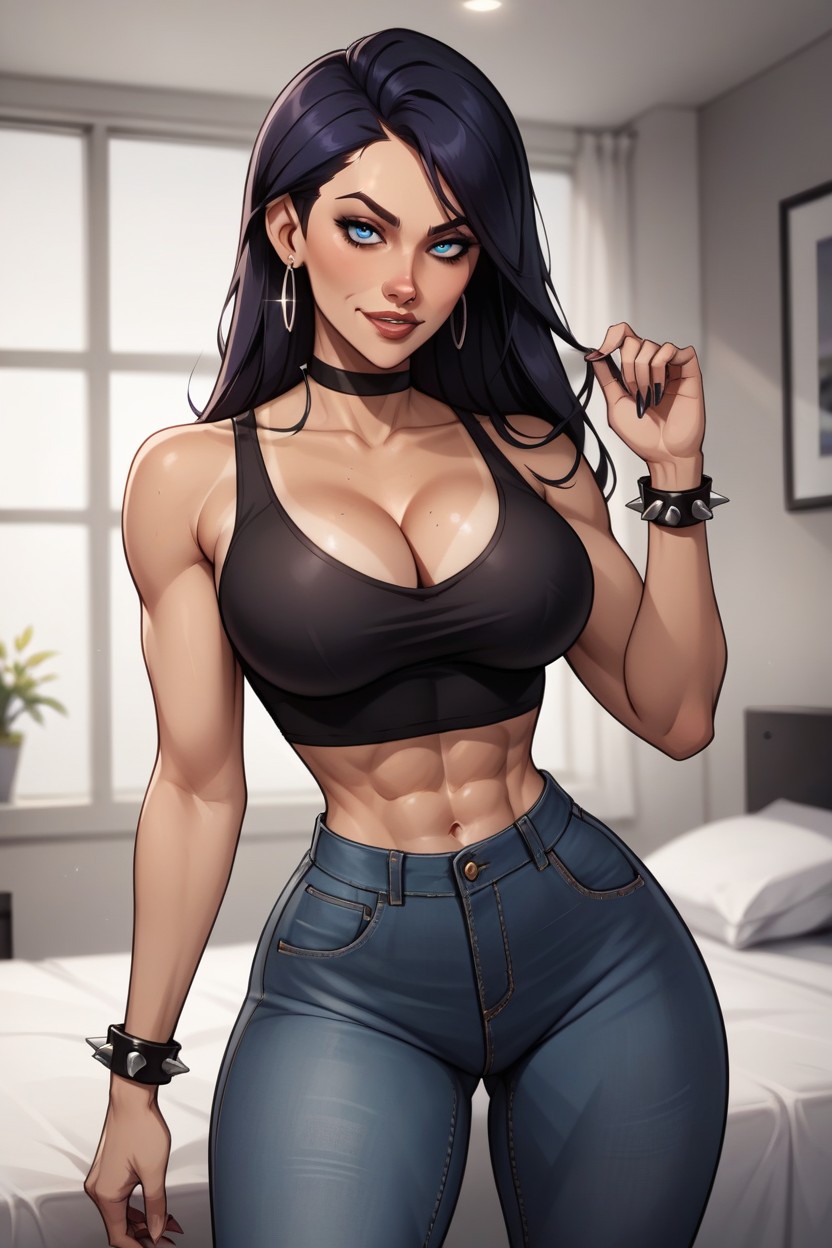 Bedroom, Waist Shot, Cute AI Porn