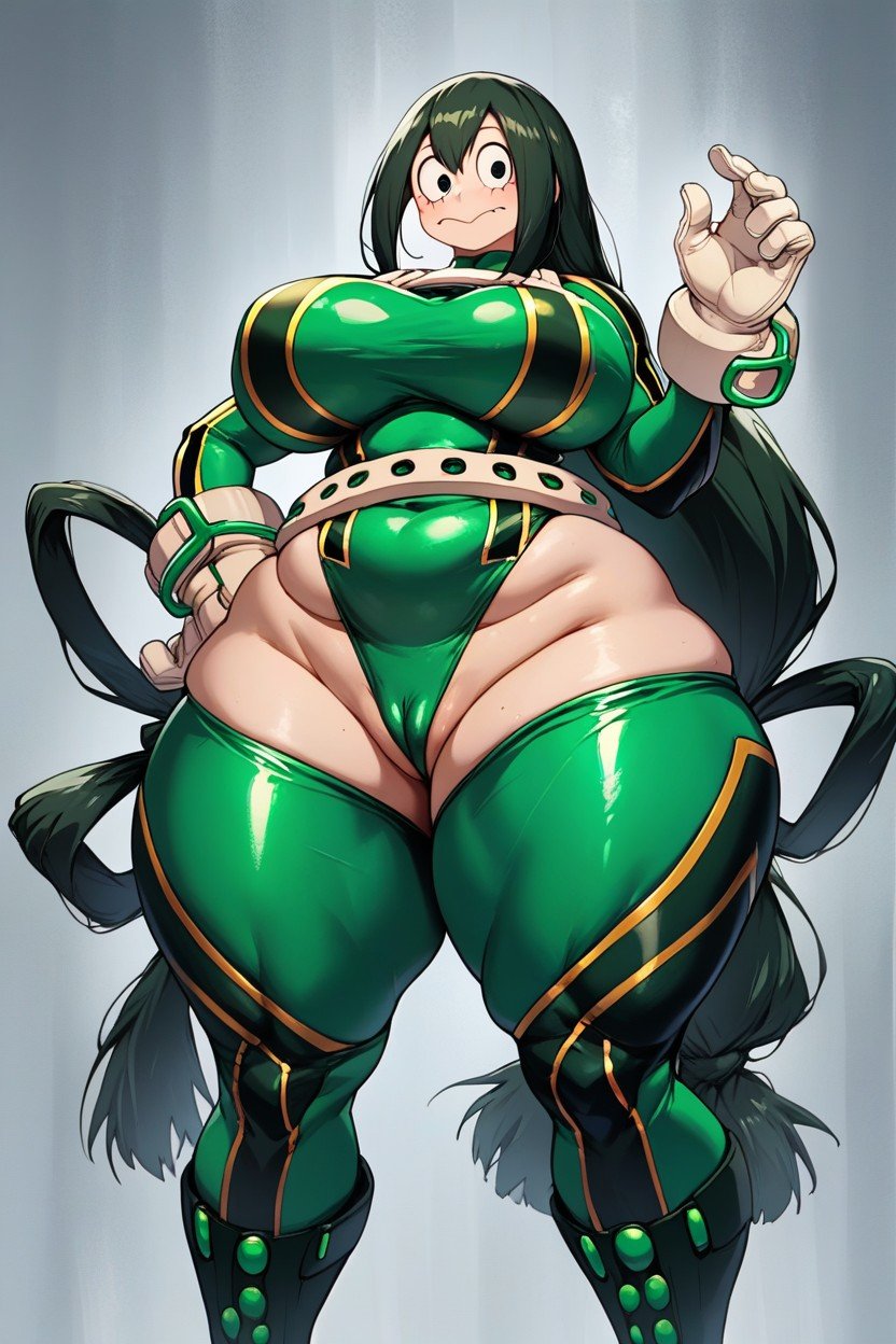 Massive Breasts, Camel Toe, Tsuyu Asui Furry AI Porn