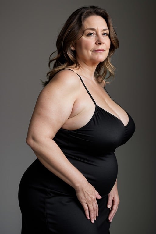 Large Stomach, Medium Length Hair, Extremely Fat Shemale AI Porn