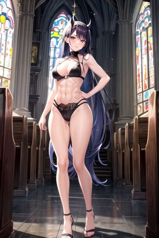 Detailed Background Of A Church, Mischievous, Abs Furry AI Porn