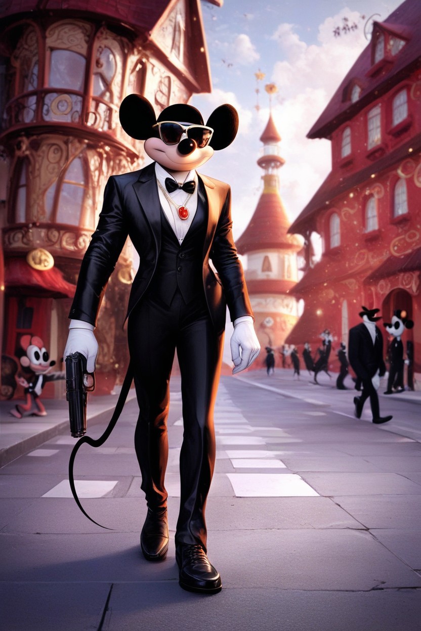 Outside, Amazing Quality, Mickey Mouse Furry IA