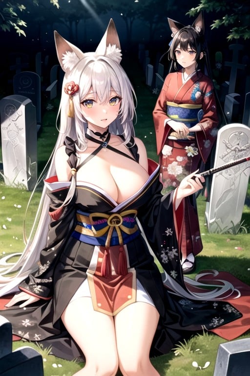 Fox Ears, Two Women, Two Women人妖AI色情