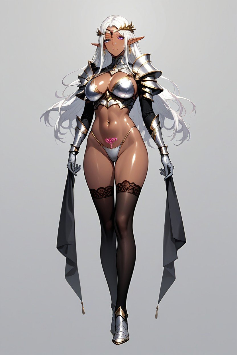 Dark Elf, Ultra Detailed Face, Ultra Detailed Hentai IA pornografia