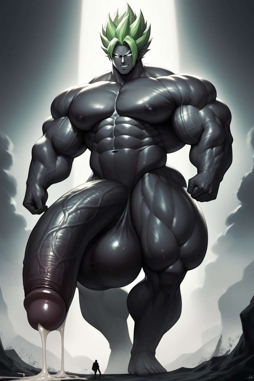 Tall, Wet Skin, Massive Hyper Penis AI Gay Porn