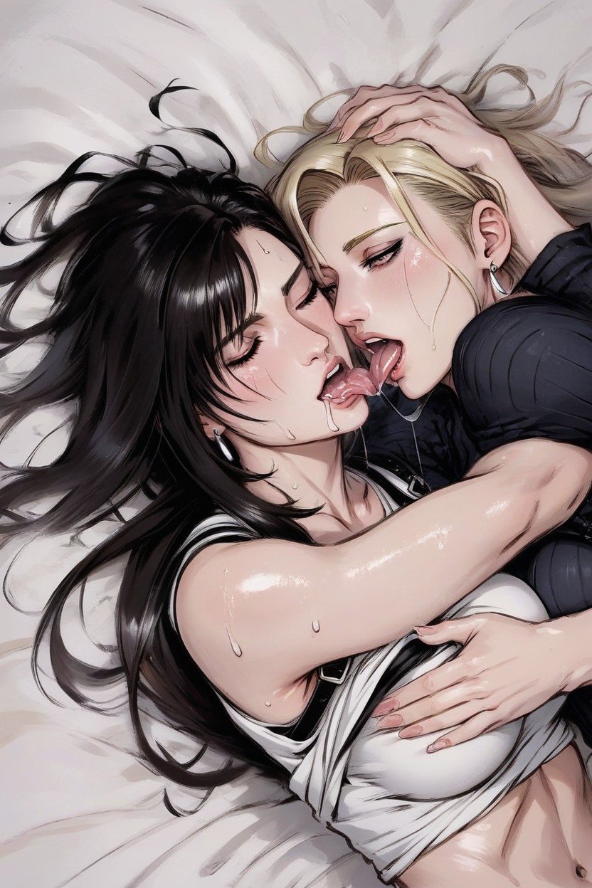 Lesbian, Horny, Android From Dragon Boll Hentai IA pornografia