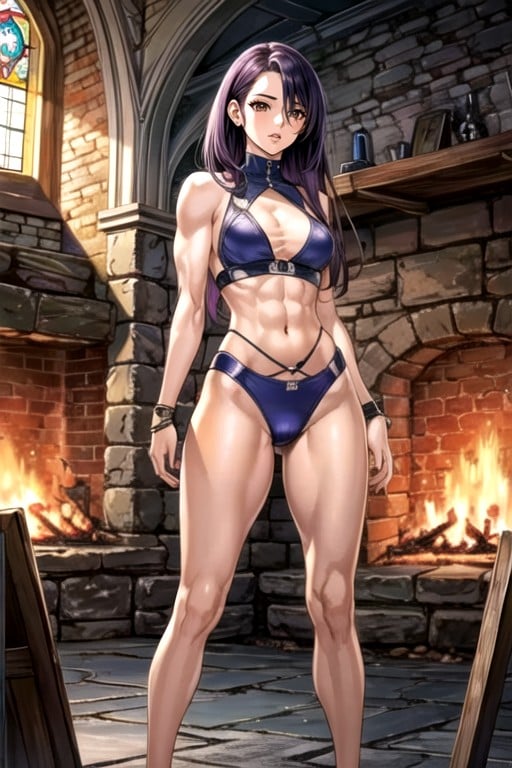 Abs, Wheatish Skin, 骆驼趾人妖AI色情