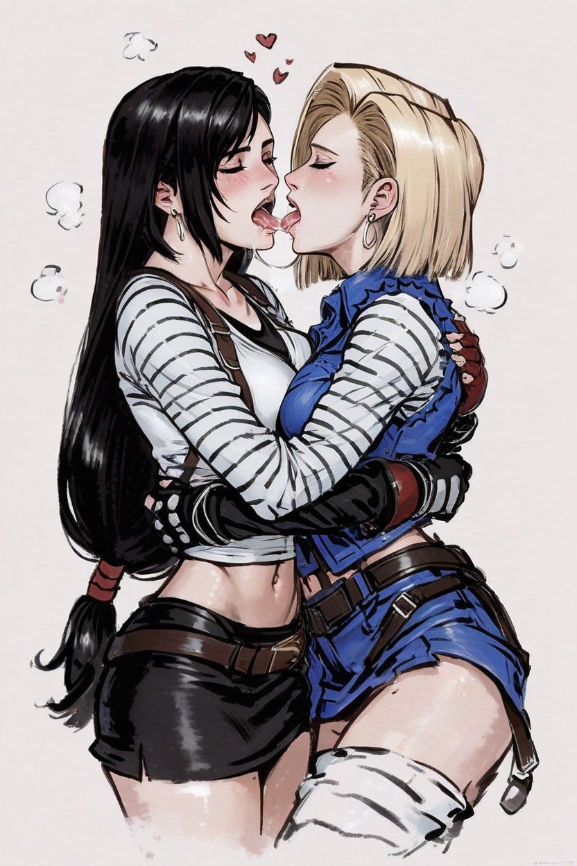 18+, Hugging, Tifa And AndroidAI黃漫