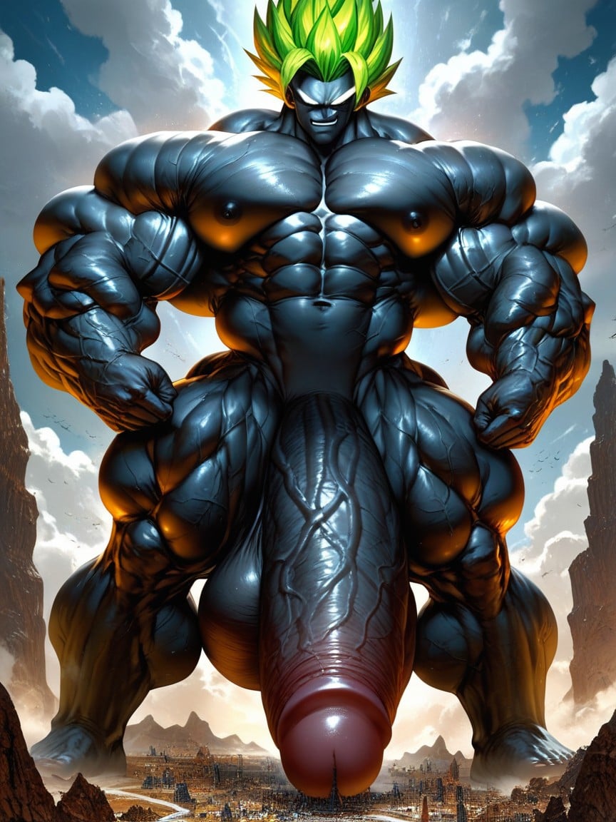 Extremely Large Ass, Tall Man, Naked AI Gay Porn