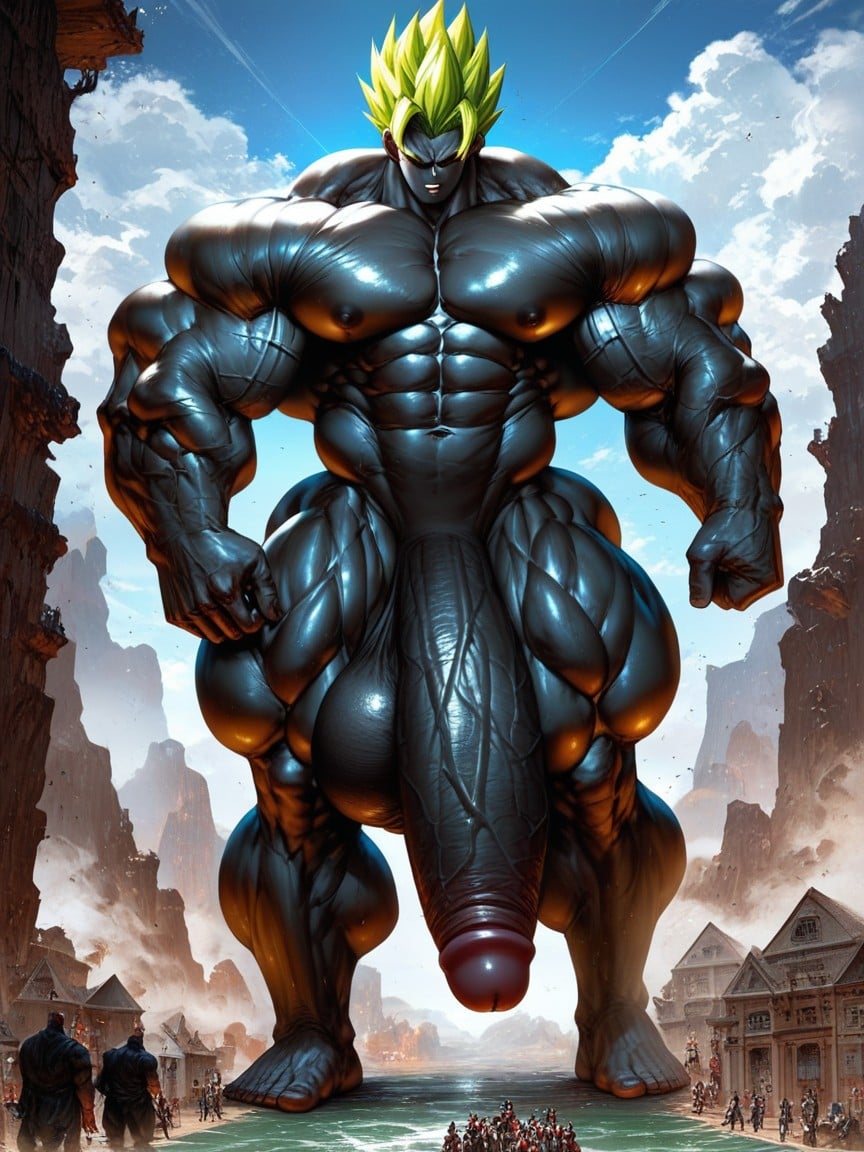 Tall, Extremely Large Ass, Huge Muscle AI Gay Porn