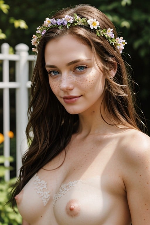 Smilling, Flower Crown, 大乳AI兽人黄片