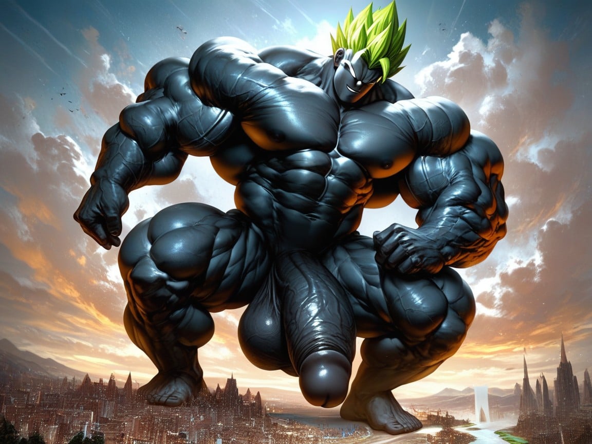 Cock Is Bigger Then Legs, Green Hair, Green Hair AI Gay Porn