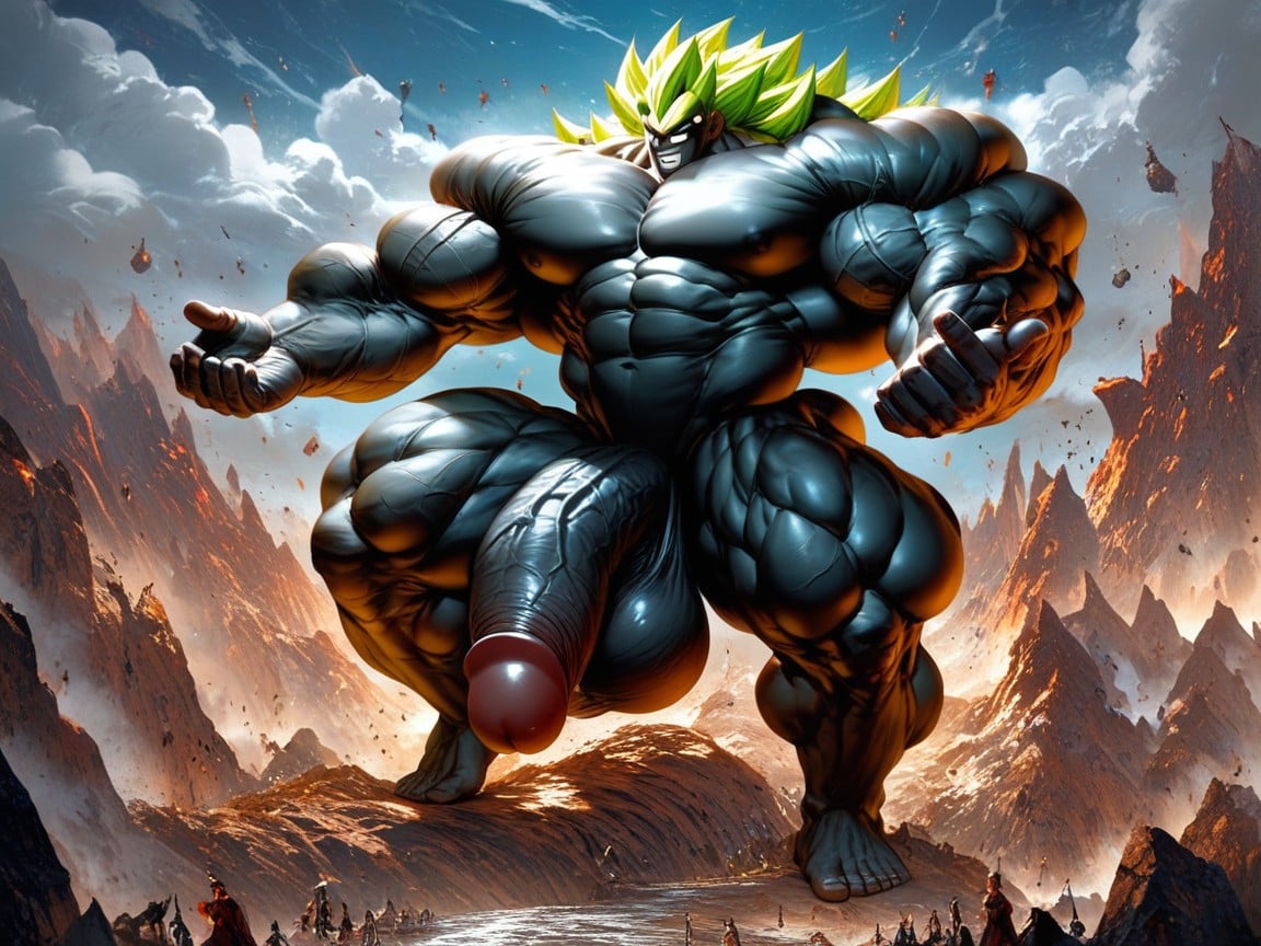 Cock Is Bigger Then Legs, Long Penis, Muscle Growing AI Gay Porn