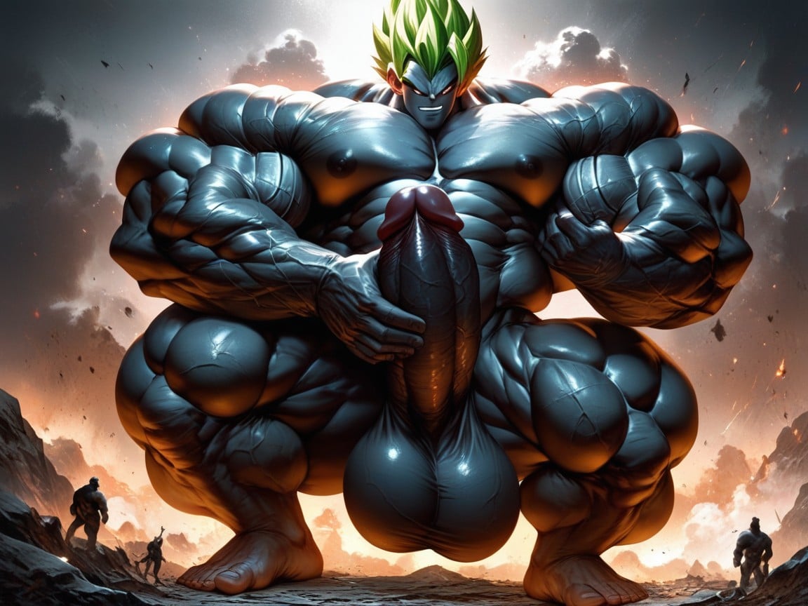 Massive Cock, Huge Ball, Oversized Muscles AI Gay Porn