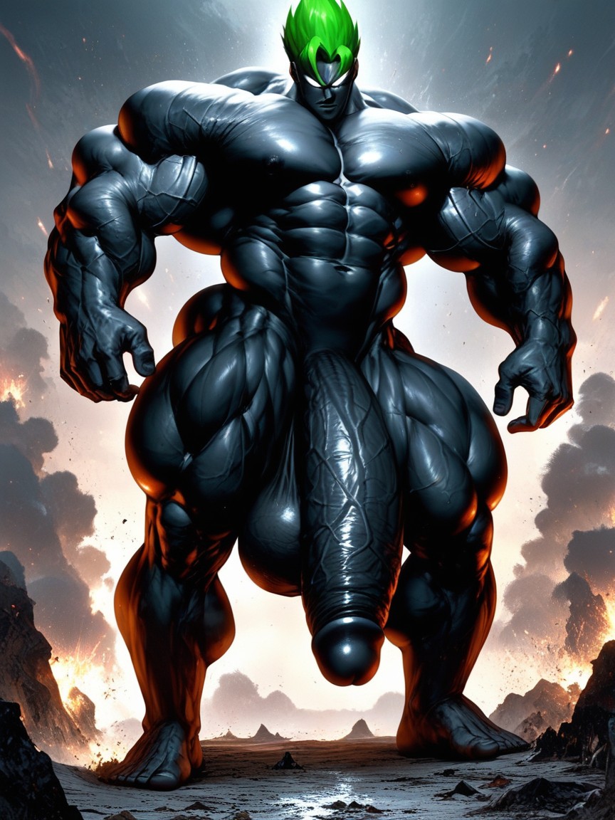 White Eyes, Green Hair, Muscle Growing Porno gay IA