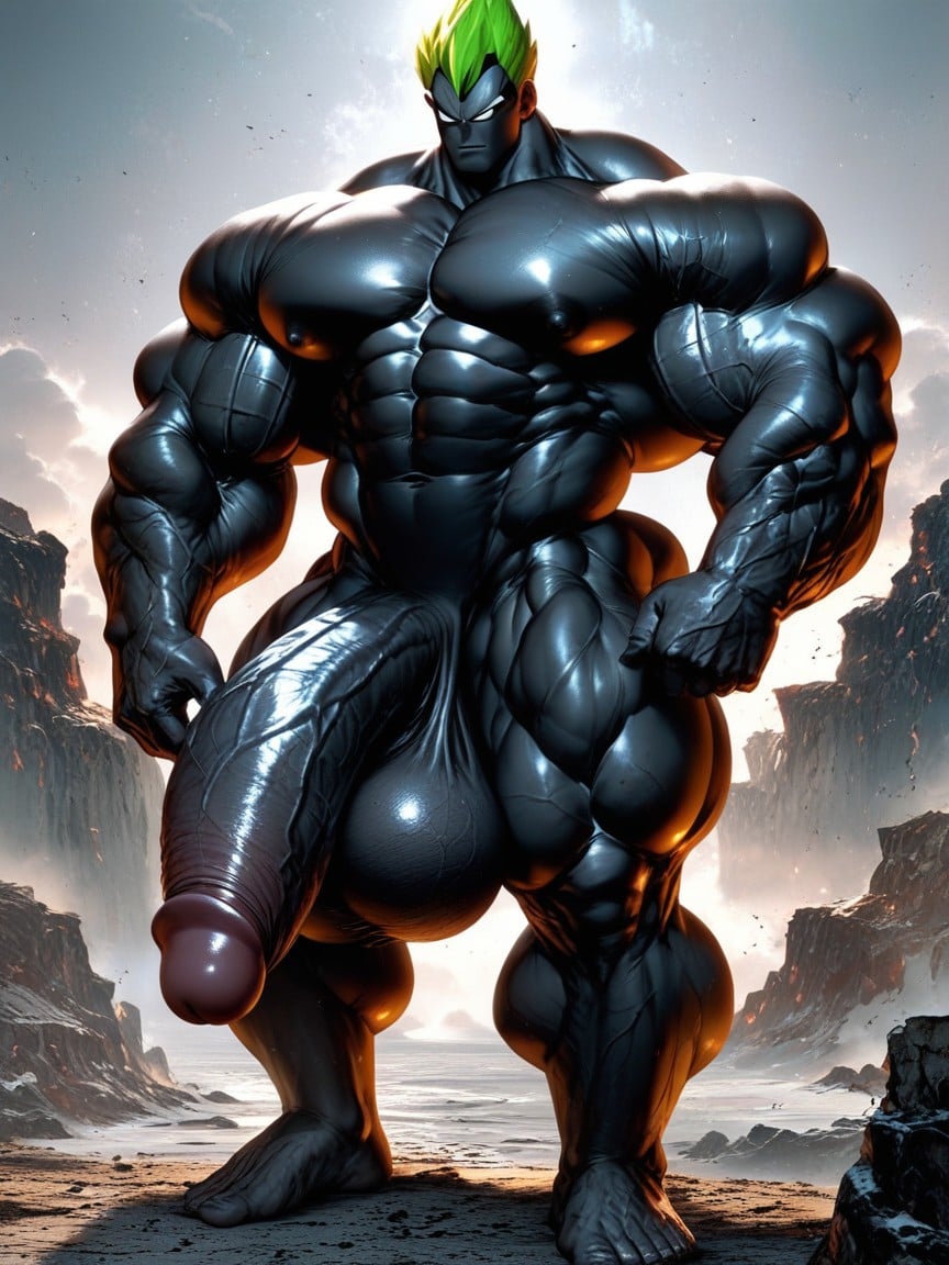 Huge Muscle, Wide, Naked AI Gay Porn