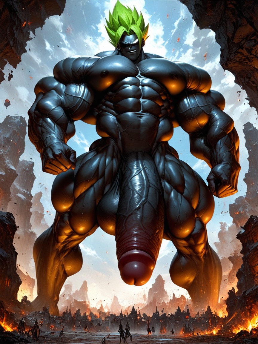 Huge Muscle, Muscle Growing, Huge Testicles AI Gay Porn