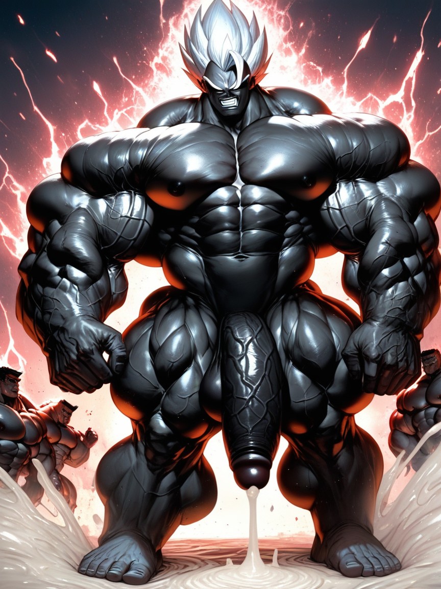 Hyper Muscle Growth, White Eyes, Super Saiyan Porno gay IA