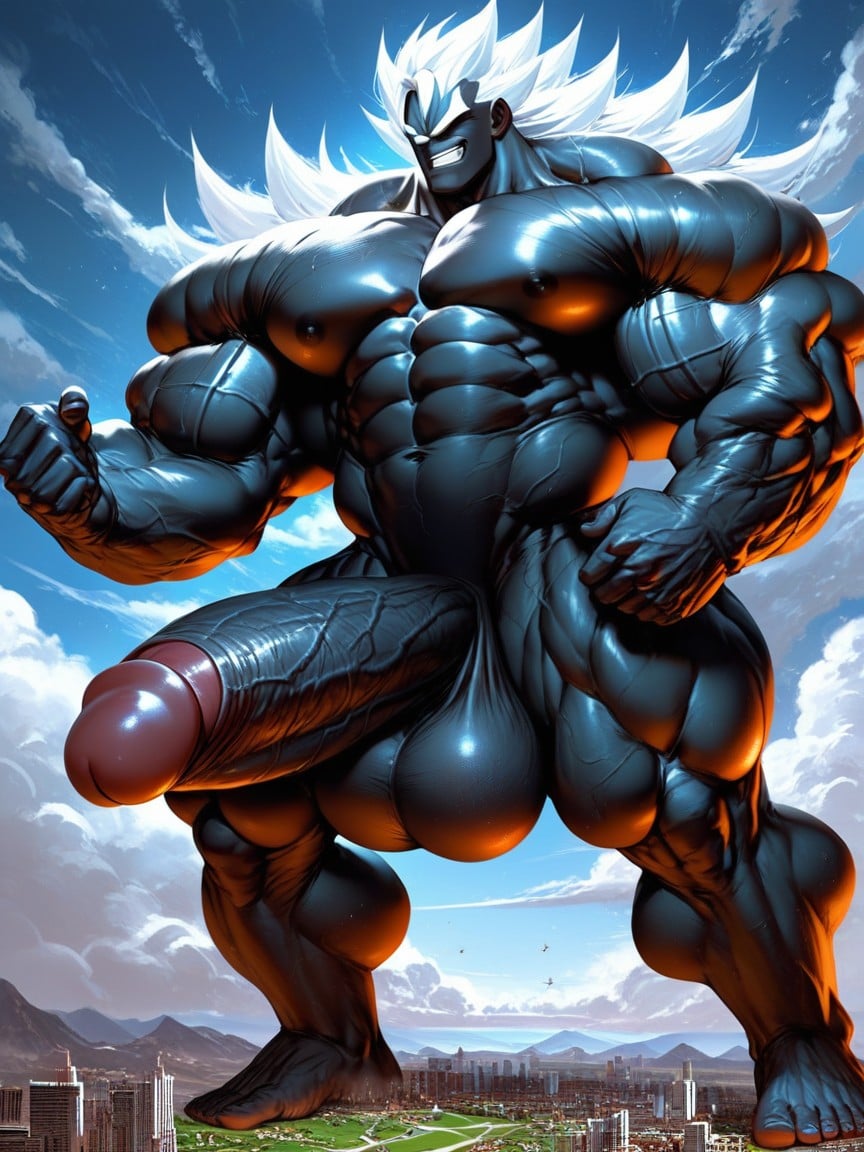 Bragging Face, Big Ball, Oversized Muscles AI Gay Porn