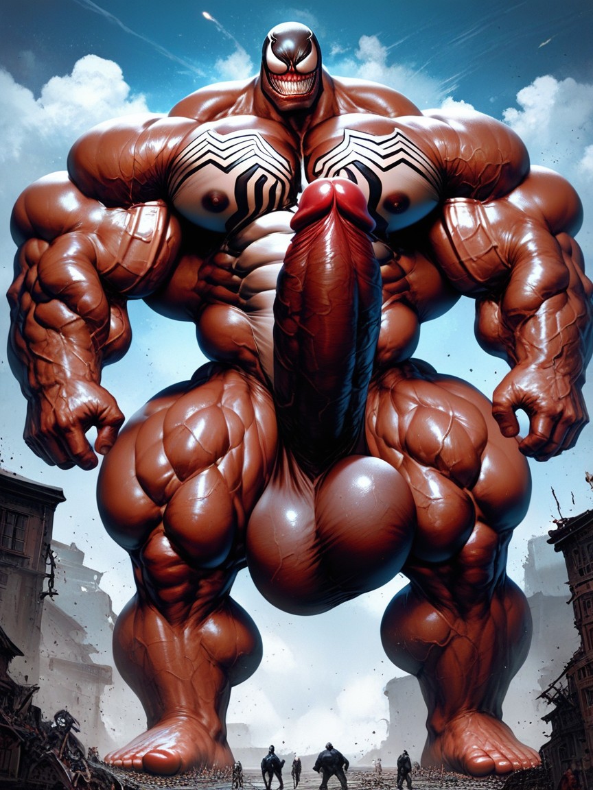 Erect Hyper Penis, Naked, Big Ball AI Gay Porn