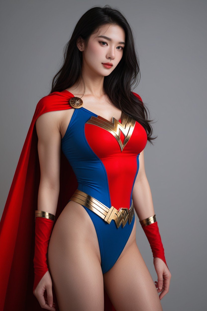 Wonderwoman, 허벅지 노출, 18+아시아 AI 포르노