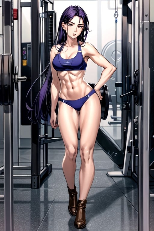 Muscular Definition, Full Body Shot, Model PoseHentai IA