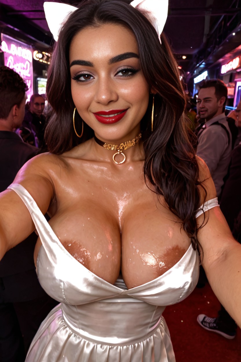 Underboob, Dim Lighting, Modern Nightclub AI Porn