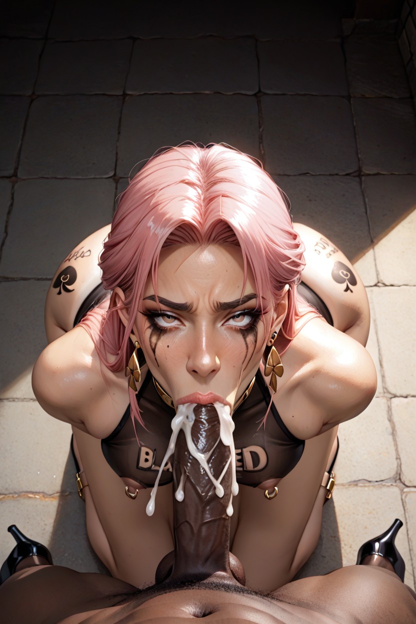 Thick Thighs, Spades Earrings, Smeared Makeup AI Porn