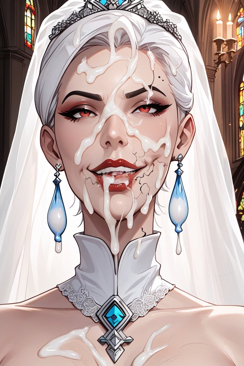 Wedding Veil, Close Up, Ashe From Overwatch Shemale AI Porn