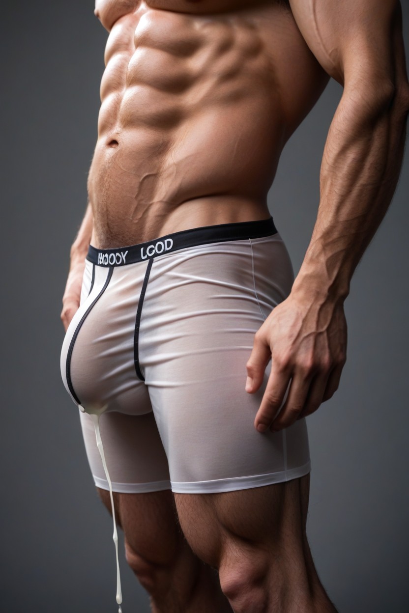 Tight Briefs, Cum, Waist Shot AI Gay Porn