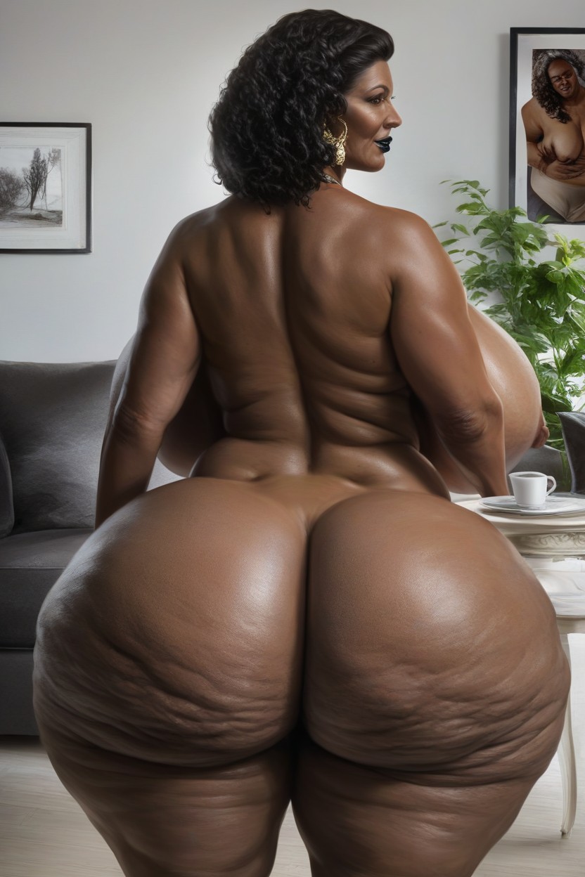 Pubic Hair, 60+, Massive Cellulite Fake Ass AI Porn