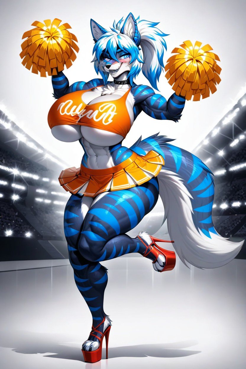 18+, Fox, Cheerleader Furry AI Porn