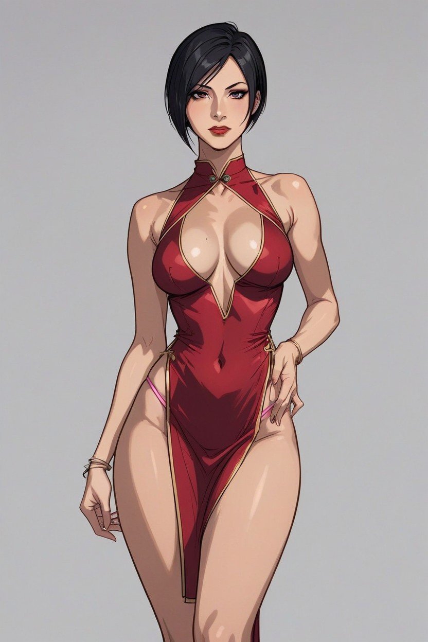 18+, Revealing Chinese Dress, Ada Wong From Resident Evil Hentai IA pornografia