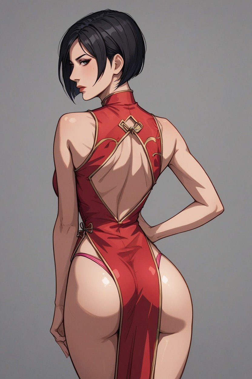 Chinese Dress, From Behind, Ada Wong From Resident EvilAI黃漫