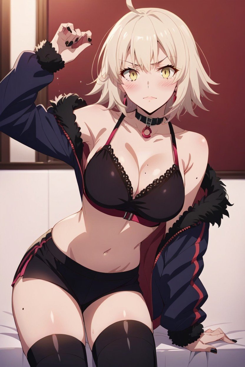 18+, Jeanne Darc Alter Fate, Black Sport Bra Hentai IA pornografia