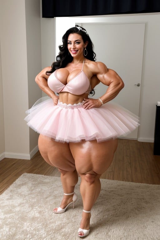 Extremely Tall, Extremely Musculated, Extremely MuscularPorno IA transsexuelle