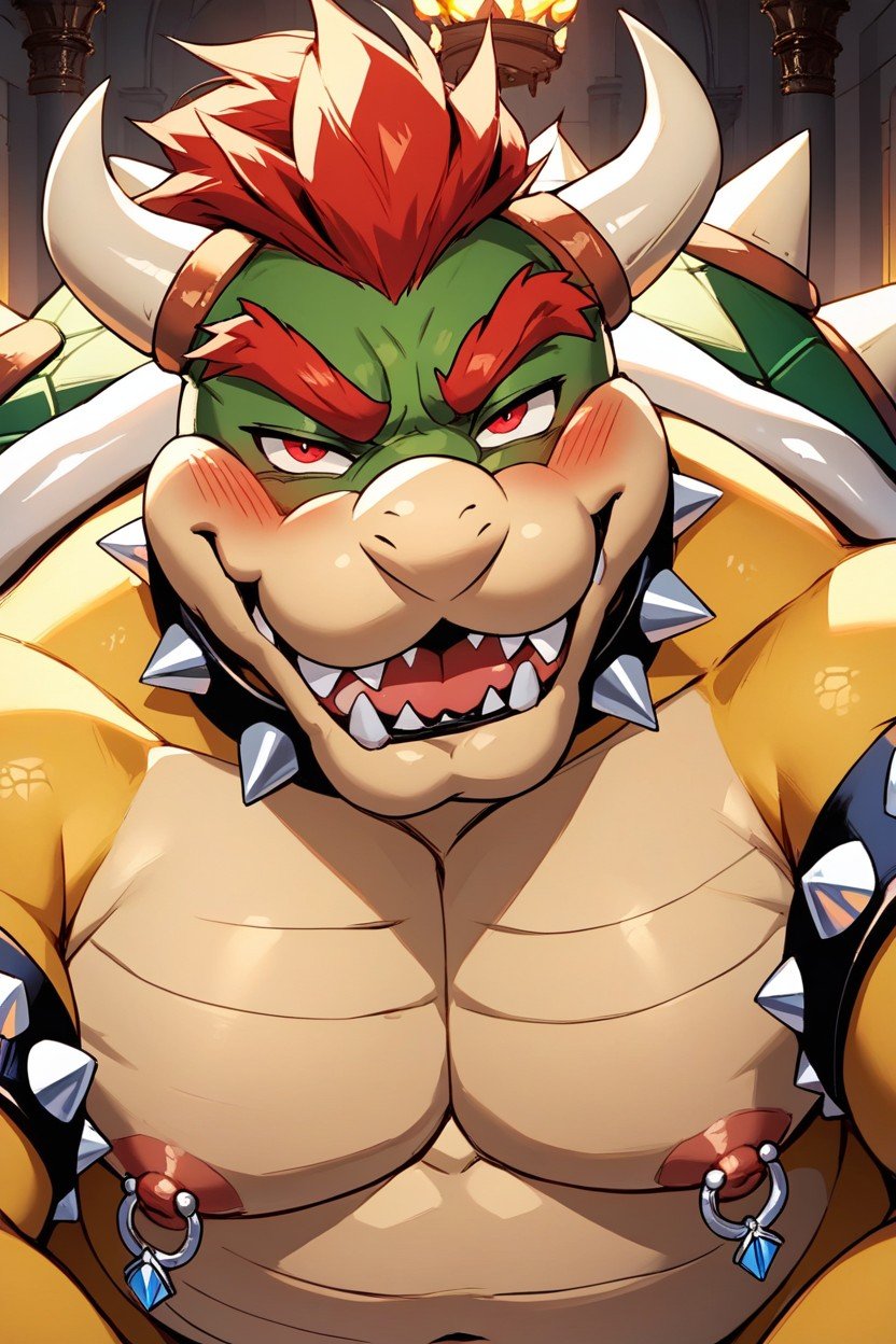 Hyper Cum, Fishnet Stockings, Furry Bowser Pornografia peluda com IA