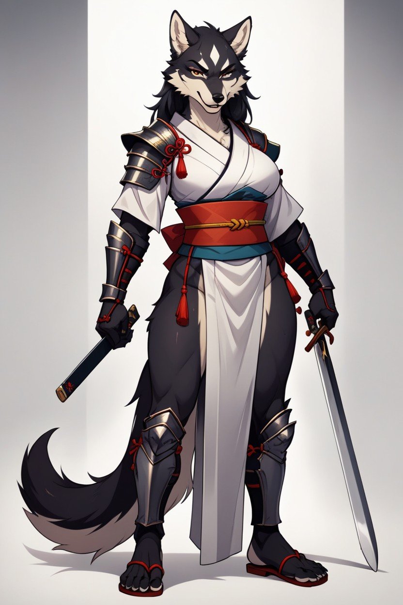 Samurai, Standing, 18+ Furry AI Porn