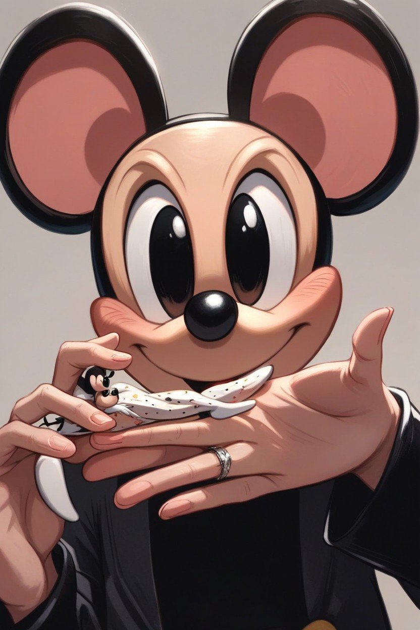 Mickey Mouse, Close Up On Hand, Mouse Hentai IA pornografia