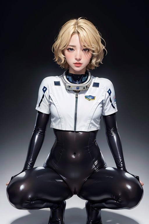 18+, Latex Suit, Blonde Hair Asian AI Porn