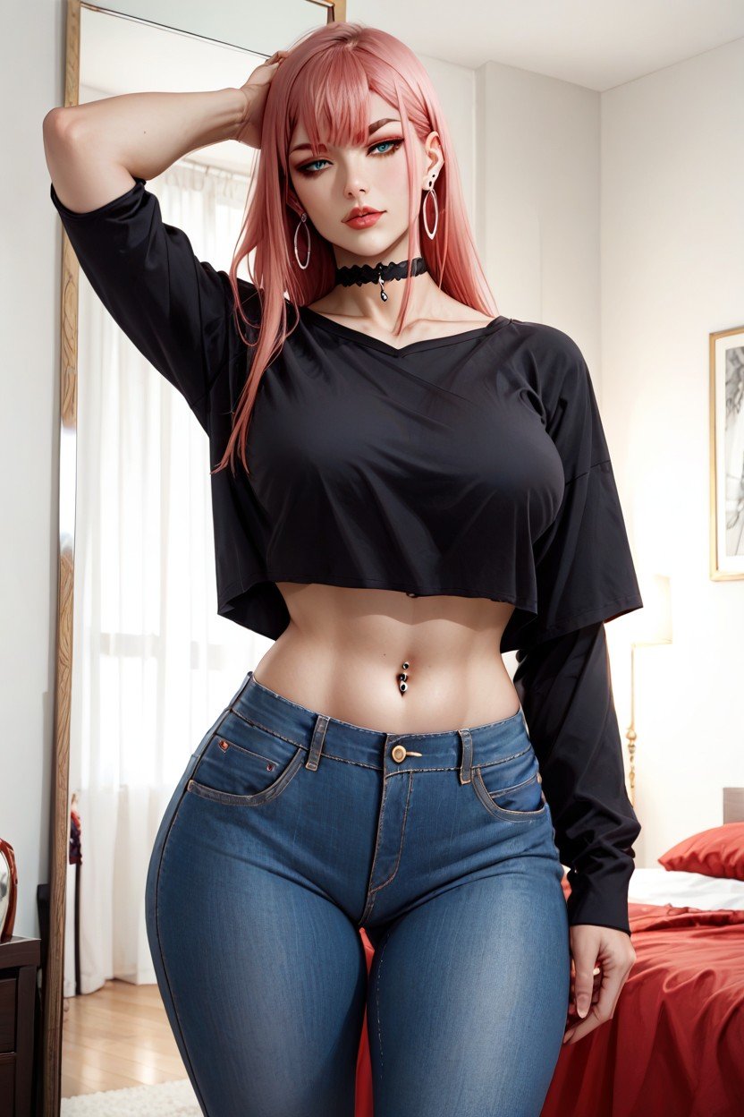 귀걸이, Pierced Nipple, Bedroom헨타이 AI 포르노