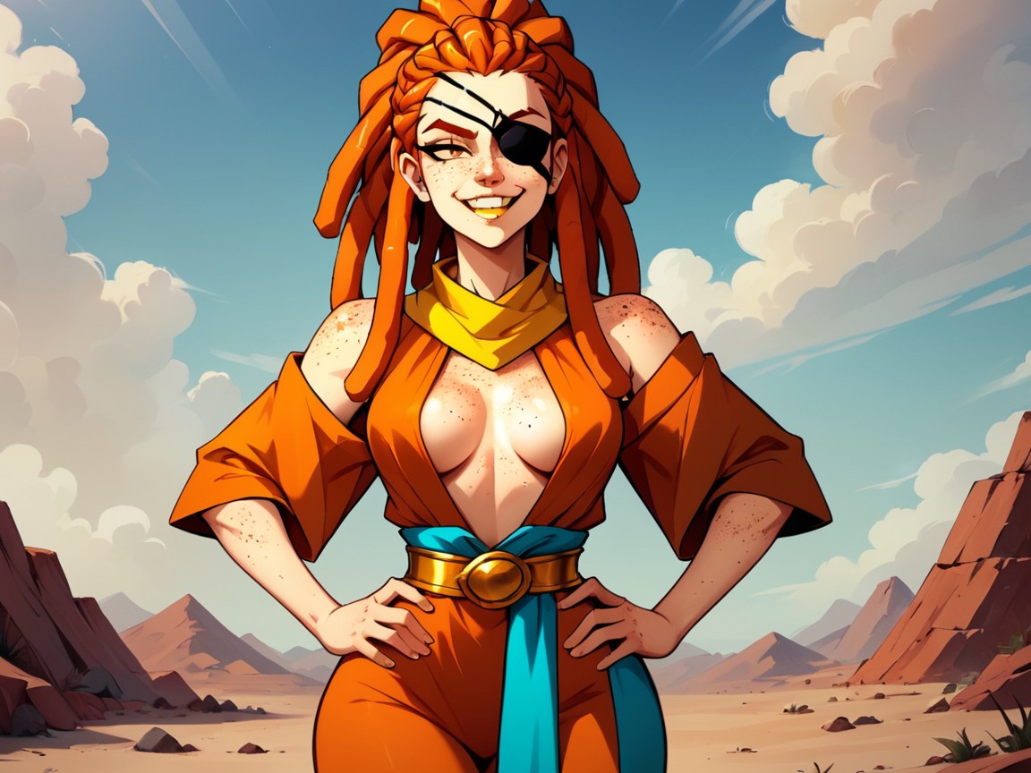 Sleek Legs, Hips Wider Than Chest, Wearing Gold Desert Clothes Porno IA Latina