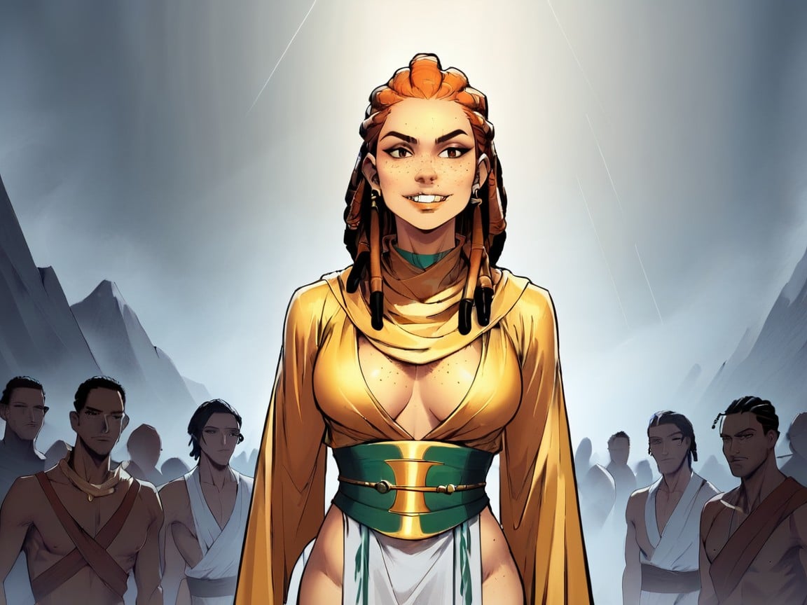 Round Medium Ass, Gold Cloak Vibrant Colors, Light Tan Skin Porno IA Latina