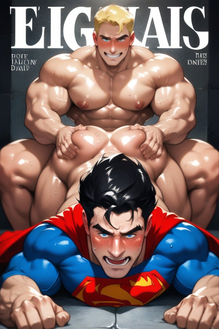 Cabelo Curto, Pubic Hair, Superman Gets Fucked From Behind Pornografia gay com IA