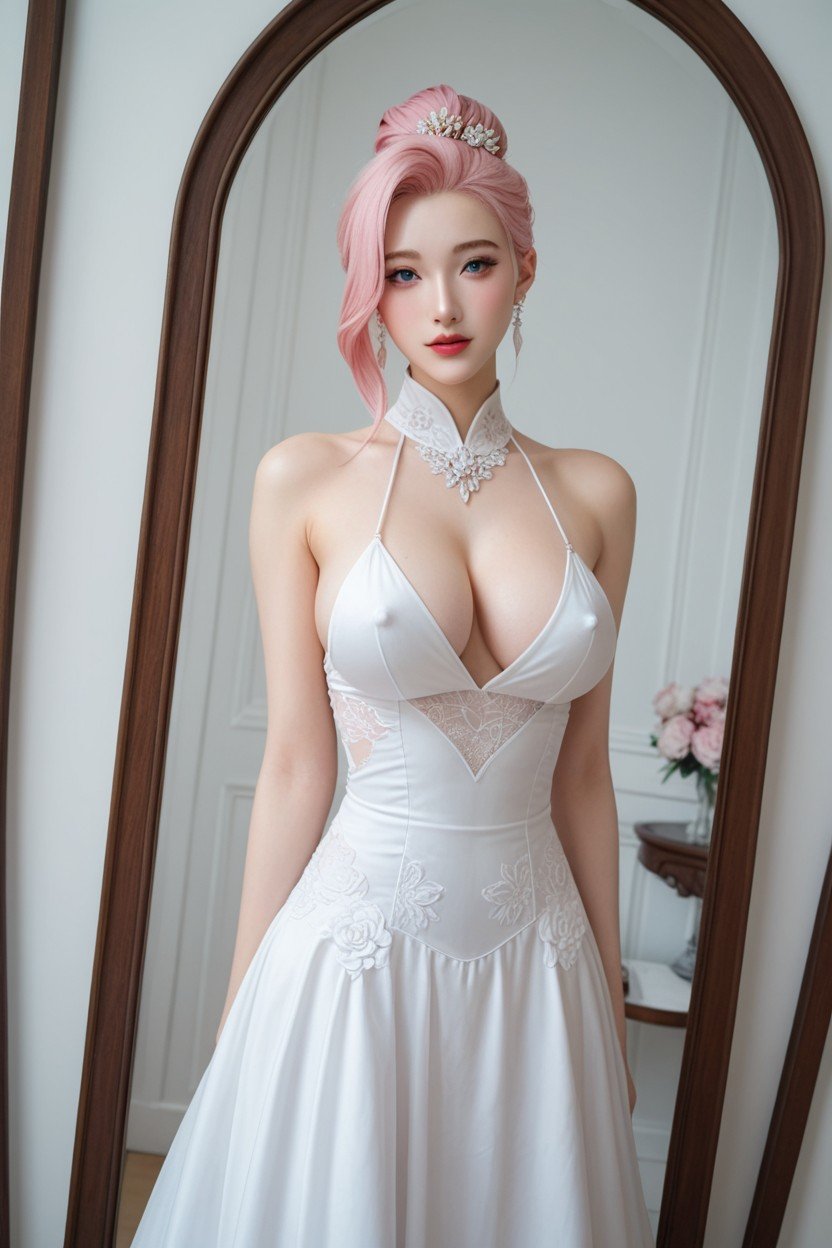 Sleeveless, Perfect Body, Covered Cleavage Asian AI Porn