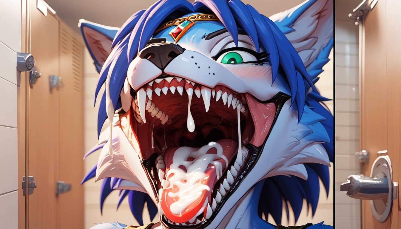 Cum In Mouth, Sharp Teeth, Detail MouthFurry IA