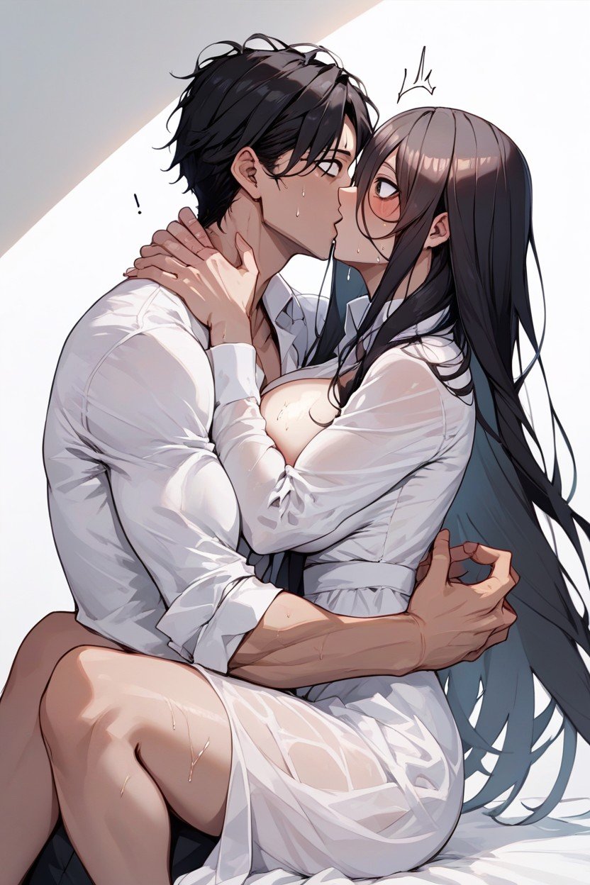 Tan Skin, Kissing, 超大AI黃漫