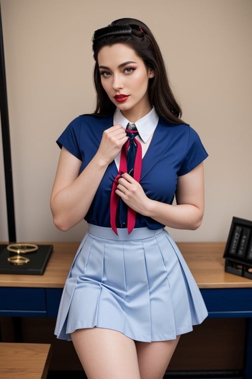 Perfect Hands, Uniform, S Style Makeup Asian AI Porn