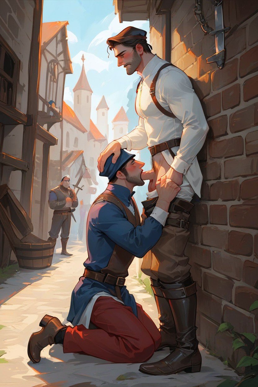 Medieval, Pants Down To The Knees, Henry From Kingdom Come Deliverance Pornografia gay com IA