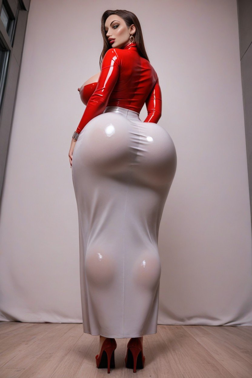 Black Jessica Rabbit, Turtleneck Dress, Long Skirt Shemale AI Porn