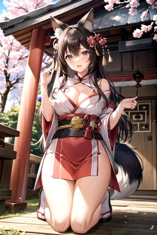 Cherry Blossoms, One Woman, On One KneeHentai IA